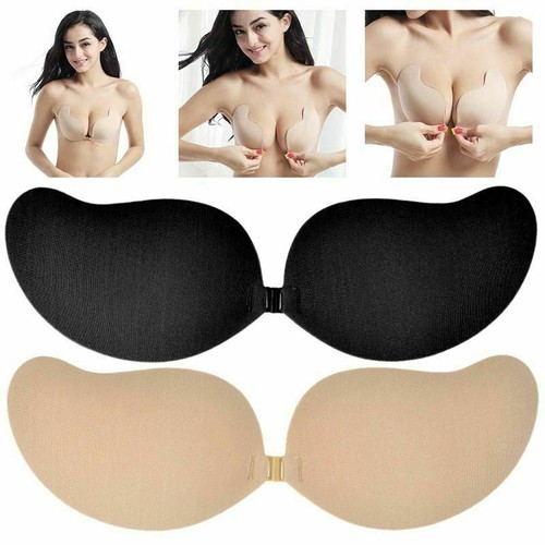 Silicone strapless push bra - silicone, up