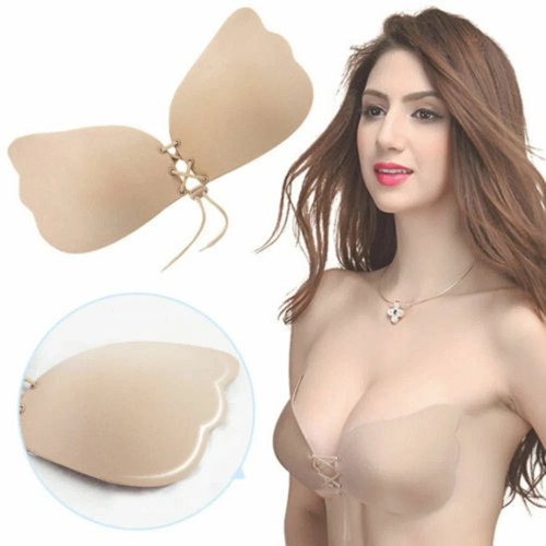 Strapless silicone push bra - silicone, up
