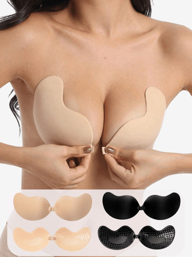 2pcs strapless sticky bra push - sticky,