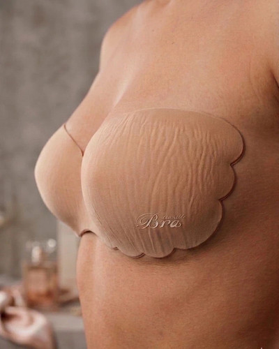 Ladies nude adhesive - nude, silicone