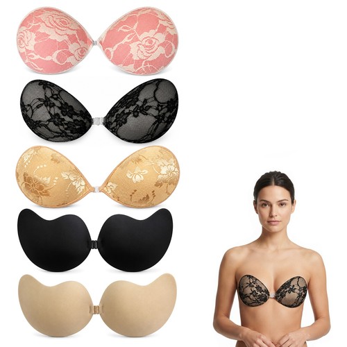Silicone strapless push - silicone, bra