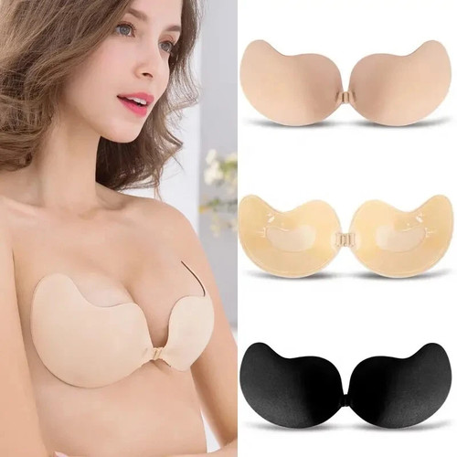 Strapless silicone push bra - push, up